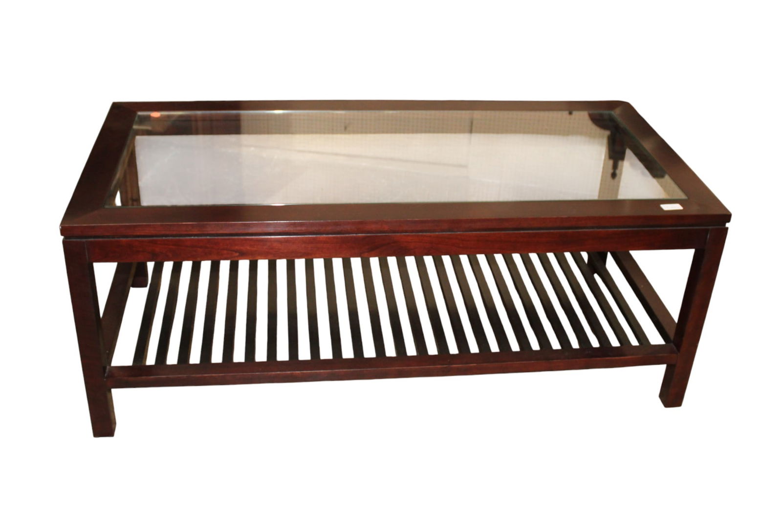 Stickley arts & crafts glass top coffee table (1 of 6)