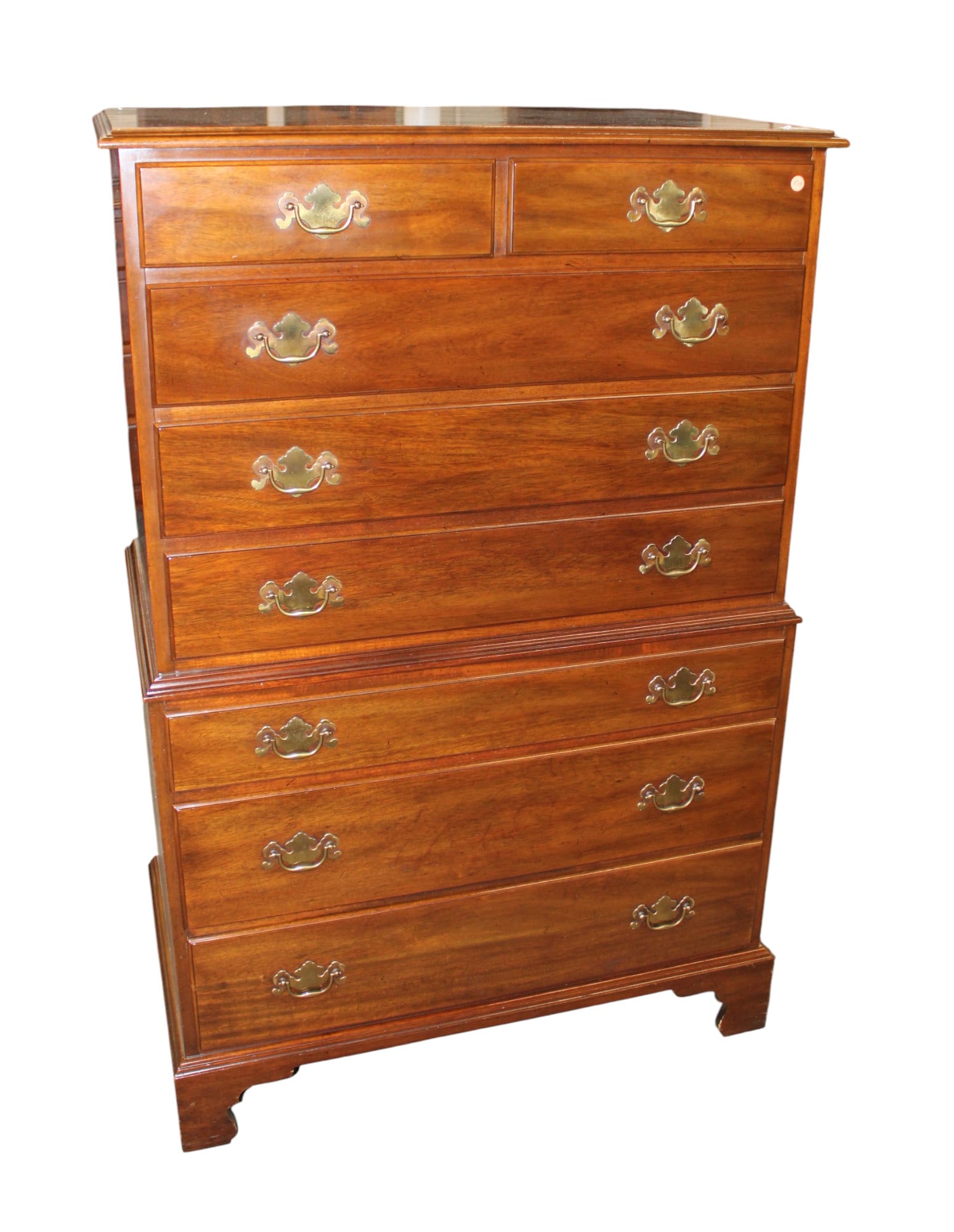 Henkel Harris solid mahogany 8 drawer high chest (1 of 8)