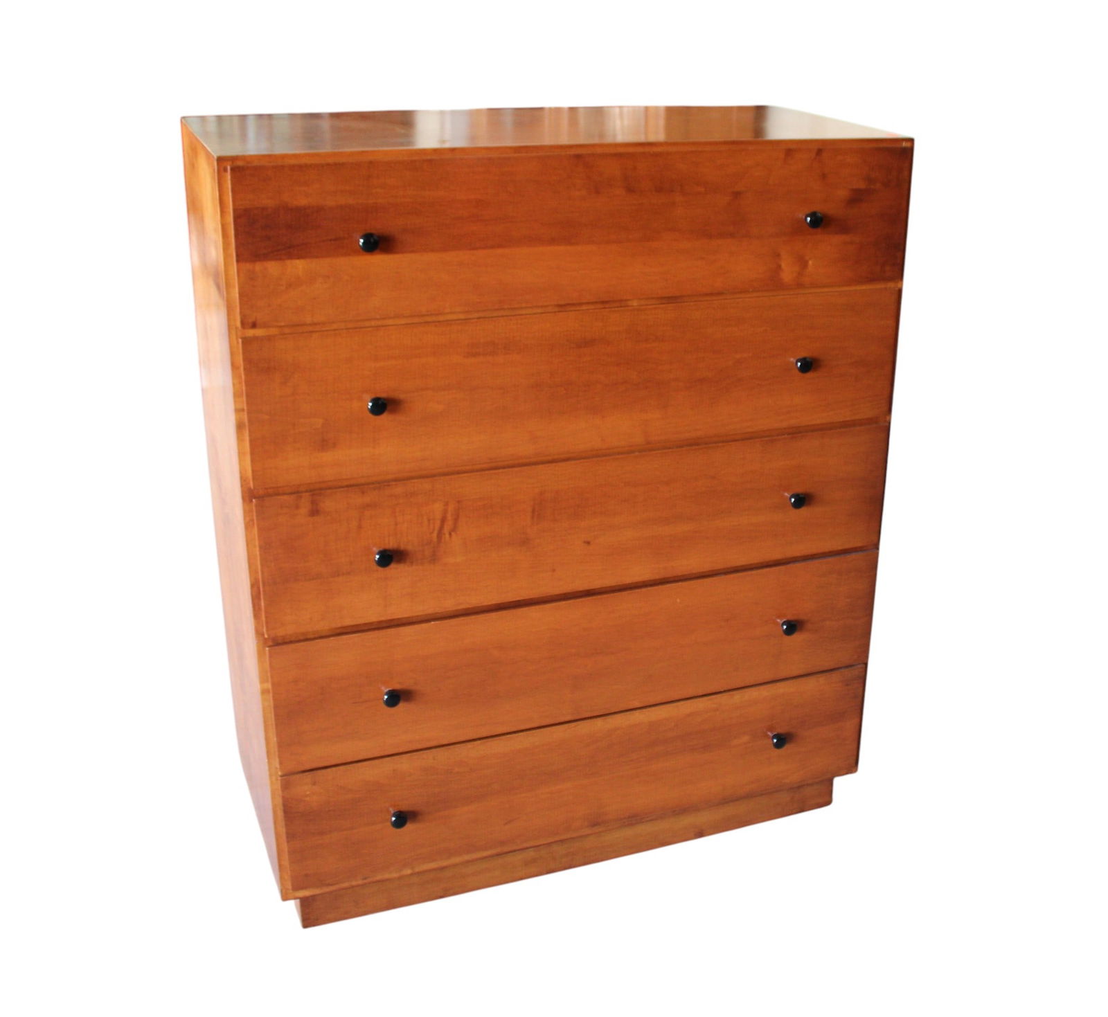 MCM style solid cherry 5 drawer high chest (1 of 8)