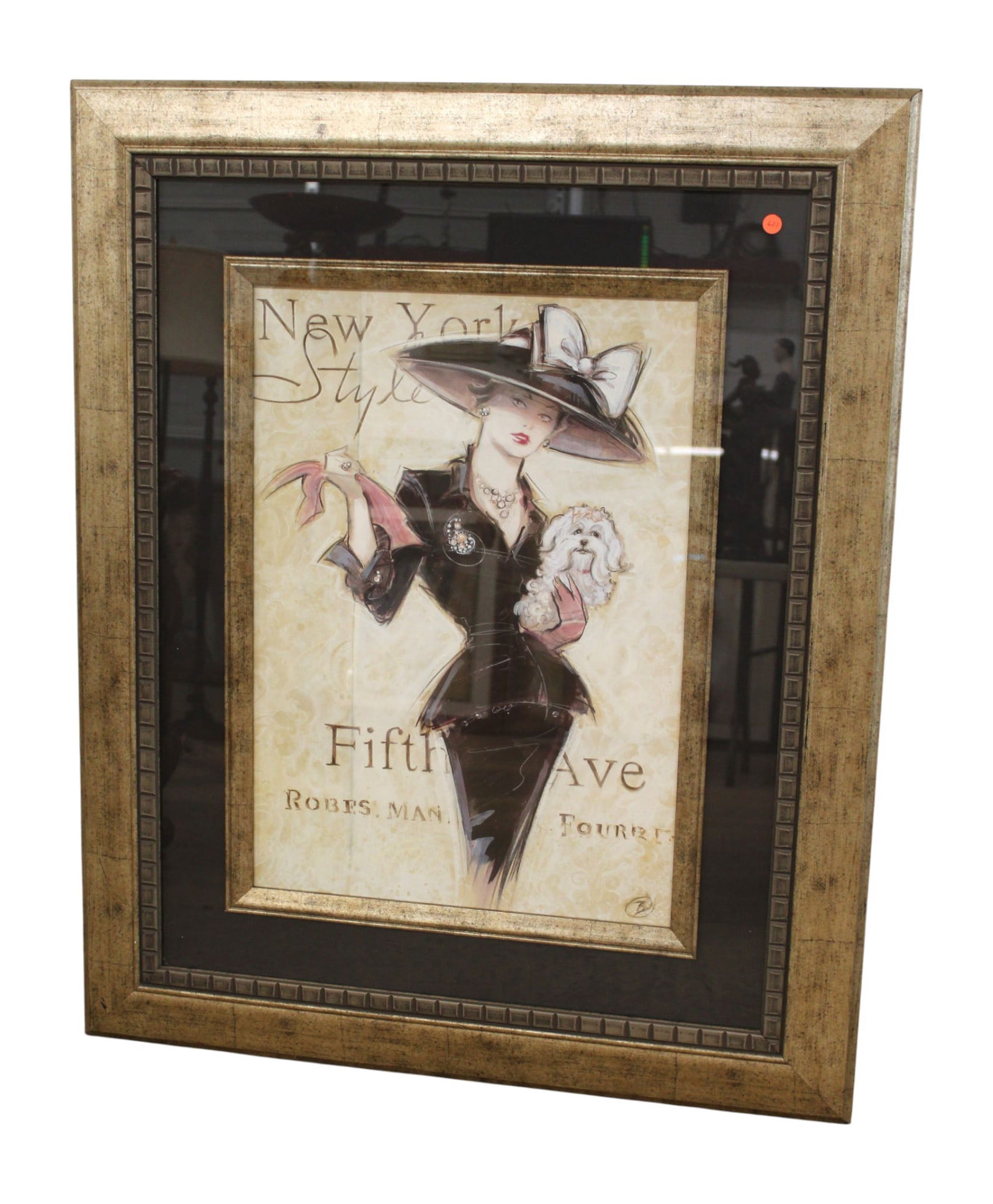 Fifth Avenue NY style print in fancy modern frame (1 of 5)