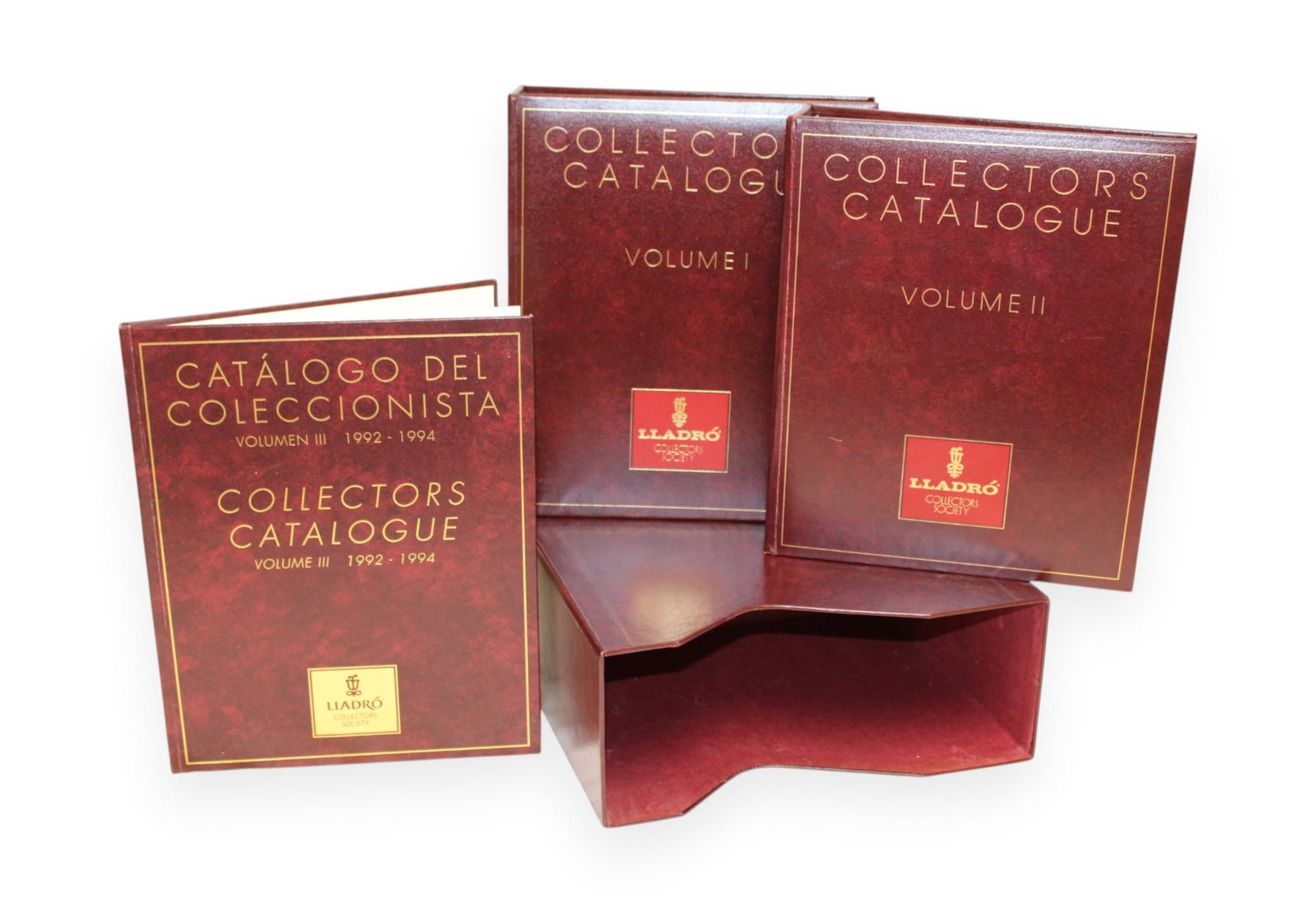 (3) Lladros Collector Catalogs Volumes 1, 2 & 3: (3) Lladros Collector Catalogs Volumes 1 & 2 & 3. Footprint 12"h x 5"w x 10"d