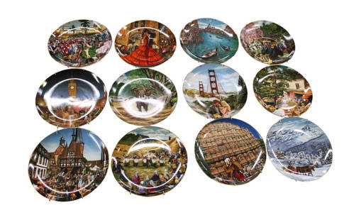 12 Wonders of the World collector plates. 9' diameter: 12 Wonders of the World collector plates. 9" diameter