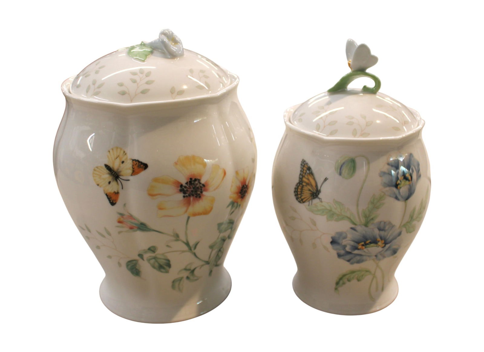 2 Lenox covered jars, Butterfly Meadow Collection (1 of 4)