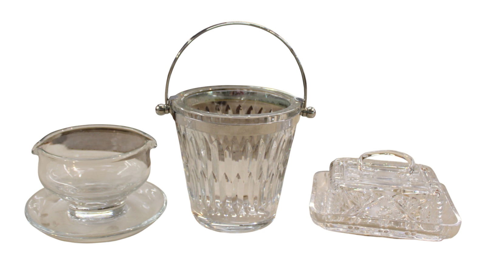 Baccarat handled ice bucket and other lead crystal (1 of 5)