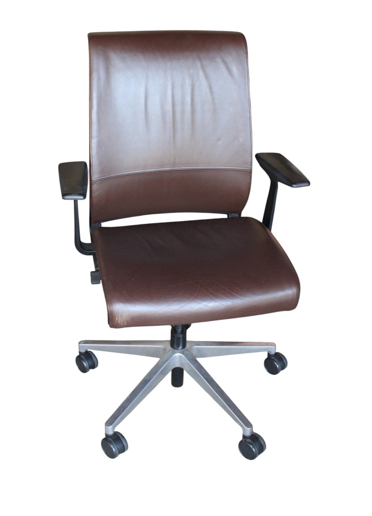 Steelcase office arm chair with leather like upholstered (1 of 6)