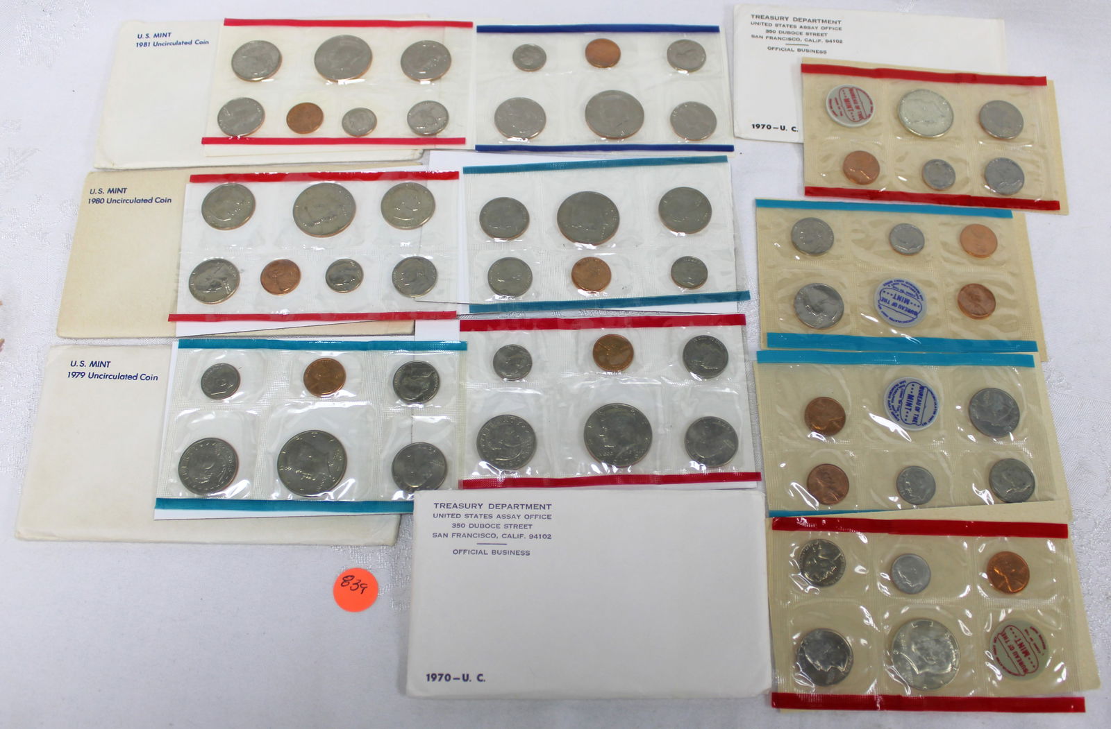 5 US Uncirculated Mint Sets, 1972 1972 1979 1980 1981 (1 of 1)