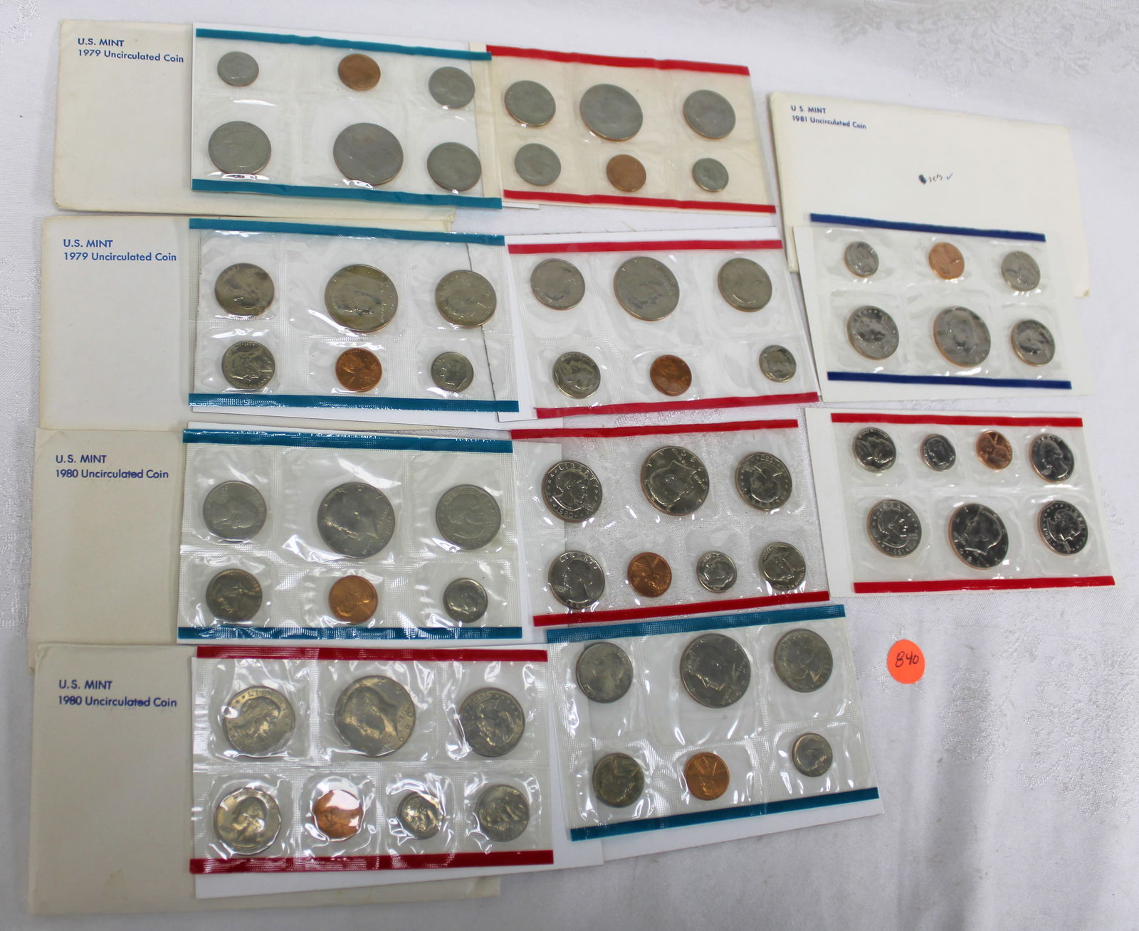 5 US Uncirculated Mint Sets, 1979 1979 1980 1980 1981 (1 of 1)