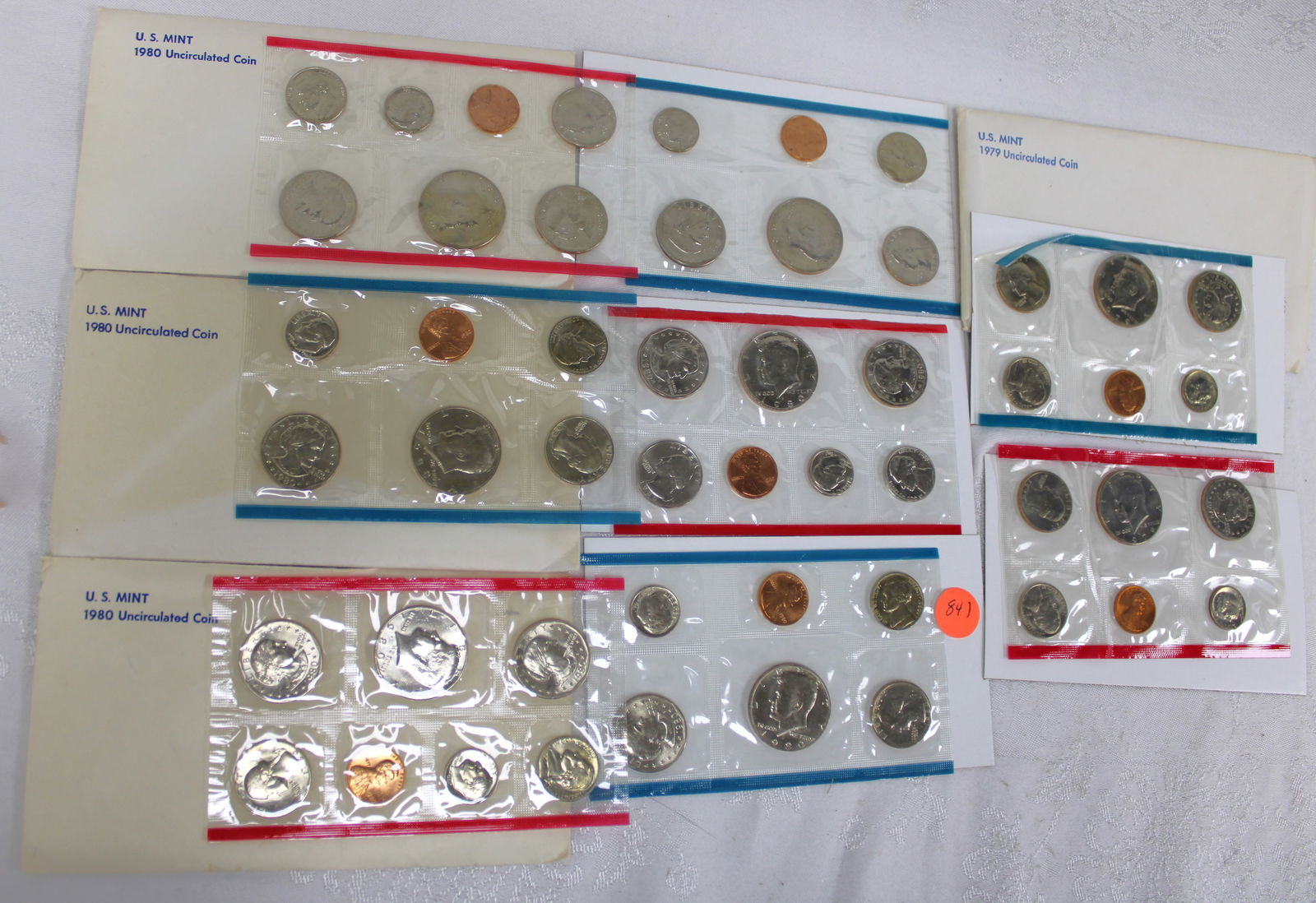 4 US Uncirculated Mint Sets, 1980 1980 1980 1979 (1 of 1)