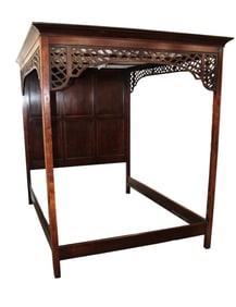 Quality paneled full canopy queen size bed