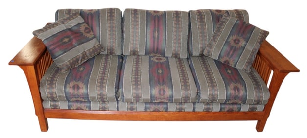 Basset Furniture mission oak sofa
