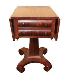 Antique empire mahogany drop leaf stand