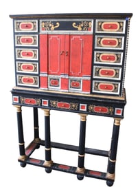 Multi compartment 17 drawer decorator cabinet