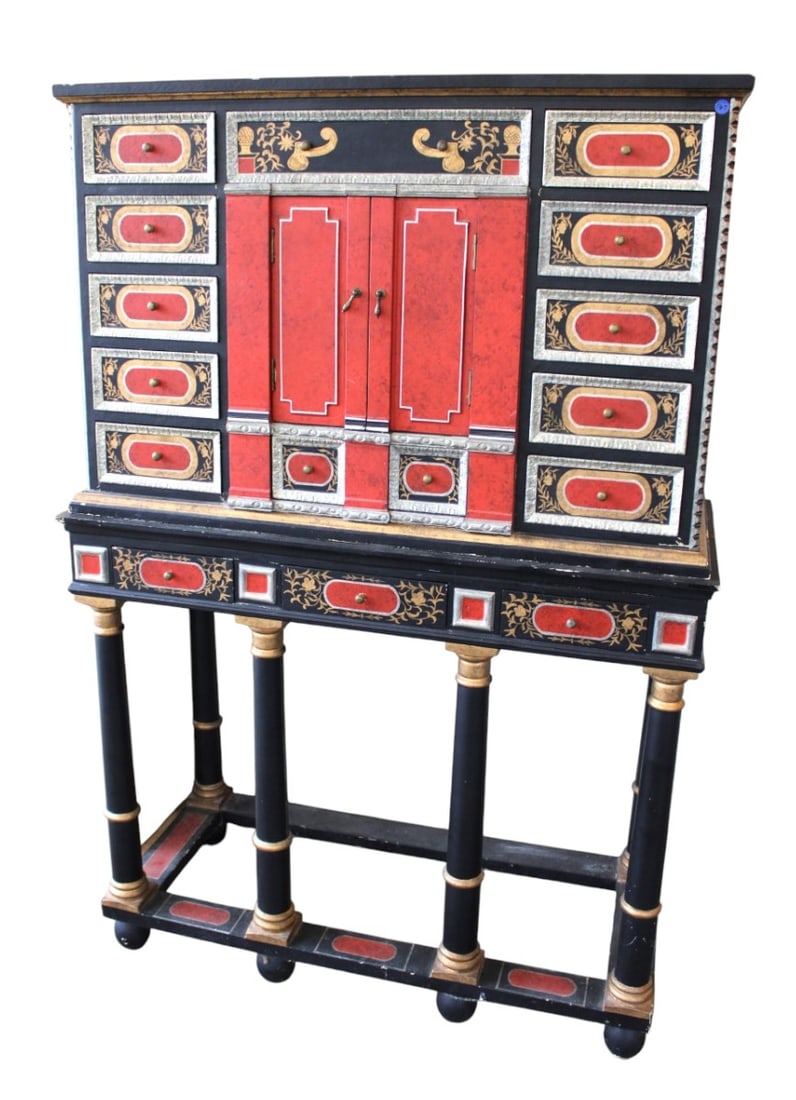 Multi compartment 17 drawer decorator cabinet (1 of 4)