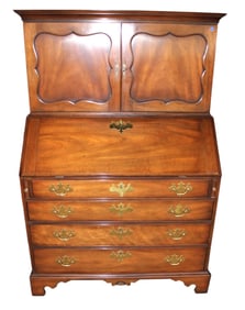 Vintage CW Kittinger blind door bookcase secretary