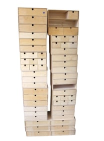 15 sections custom 55 drawer storage compartments