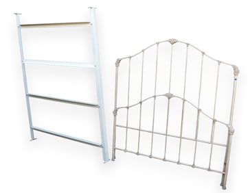 Antique style full size iron bed attrib. Ethan Allen