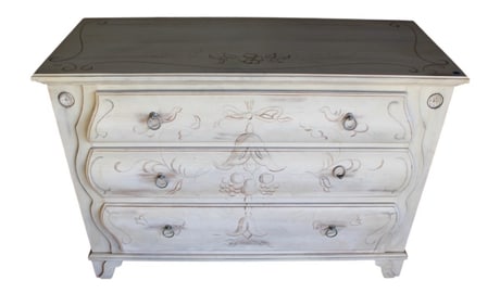 Ethan Allen stenciled paint decorated chest