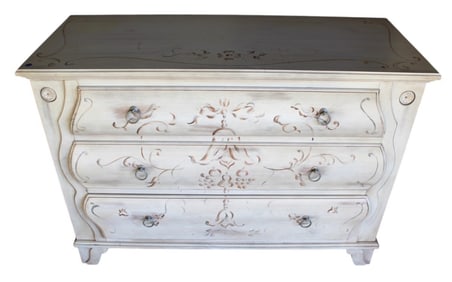 Ethan Allen stenciled paint decorated chest