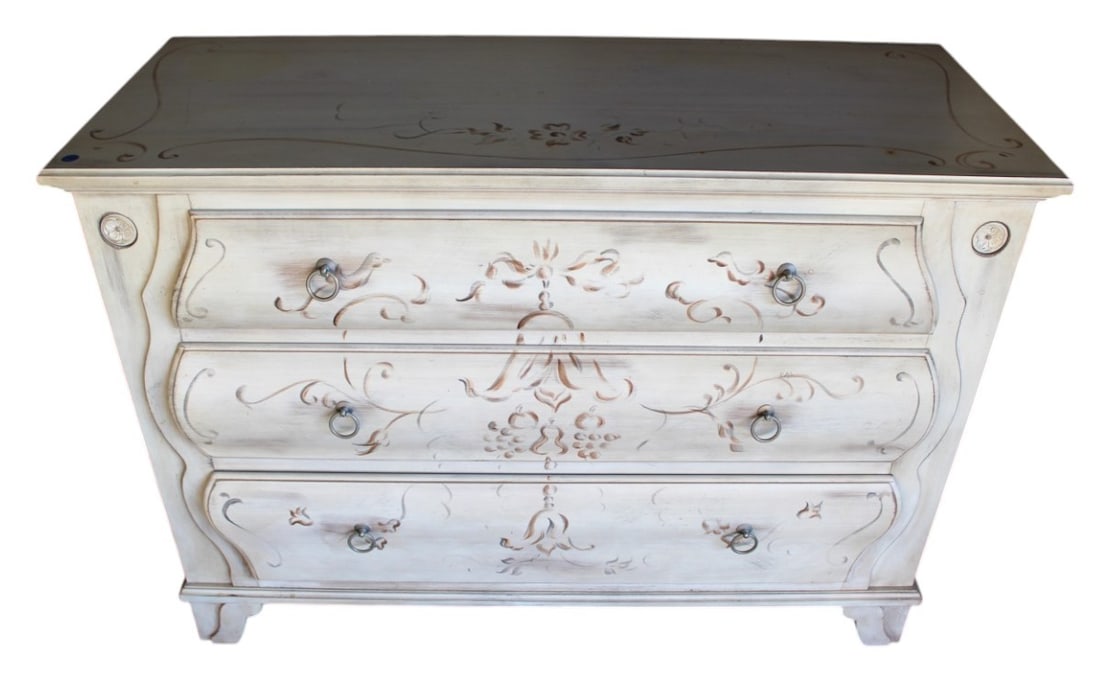 Ethan Allen stenciled paint decorated chest (1 of 6)