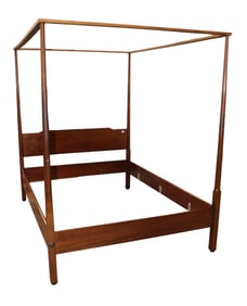 Vintage Biggs queen size canopy bed with bolt in rails