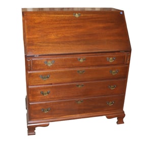 Vintage Craftique Furniture solid mahogany slant front secretary desk