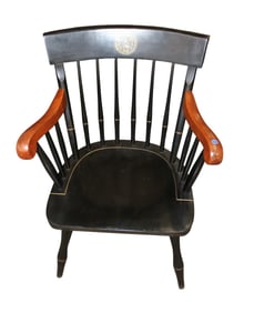 Nickels & Stone college stenciled cherry arm chair