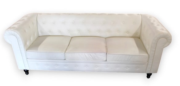 Chesterfield style even arm contemporary sofa