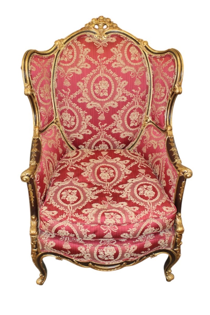 Antique carved and ornate french style arm chair (1 of 5)