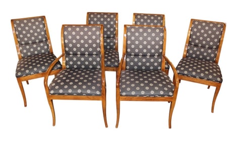 Set 6 Henredon Mid-C style upholster dining chairs