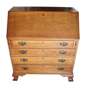 Biggs Furniture solid mahogany slant front desk