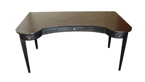 Work 3 drawer black finish desk