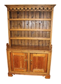 Antique primitive Welsh open front cupboard