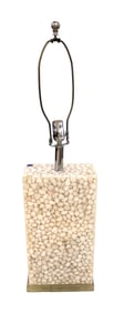 Cool mid century modern decorative stone & Lucite lamp