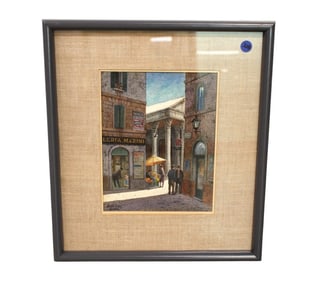 Original watercolor with certificate of authenticity signed Gasser