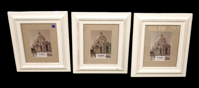 3 like new Pier One Import 8x10 picture frames in white wash finish