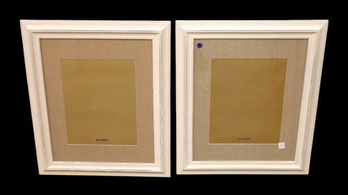 2 like new Pier One Import 20x16 picture frames in white wash finish