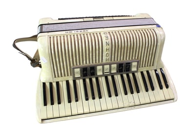 Vintage Hohner model #VERDiIIIM accordion with MOP