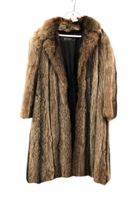 Vintage Jacques Ferber PA racoon long fur coat