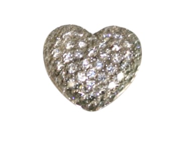 18k white gold and diamond disappearing pendant
