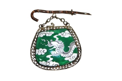 Chinese enamel pin circa 1930-1960's
