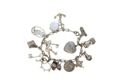 Shetland sterling silver charm bracelet