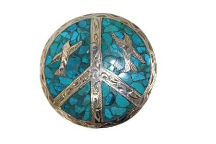 Vtg Taxco 1960's Thunderbird mexican silver brooch