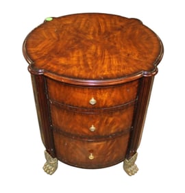 Maitland Smith round bronze paw foot chest