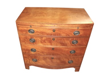 Vintage Baker Bow Front Light Mahogany Chest