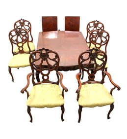 7pc Dining Set semi antique attrib. Batesville