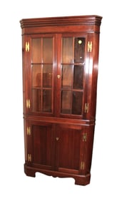 Craftique vintage 12-pane corner cabinet, match 531a