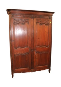 Antique 18thC early 19thC French Linen Closet with Key
