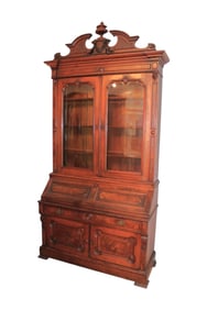 Impressive Antique Victorian Bookcase Secretary