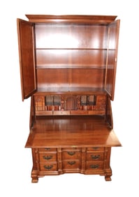 Nice Vtg Maddox Blind Door Secretary Bookcase