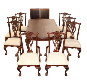 9pc Chippendale Ball & Claw Dining Set